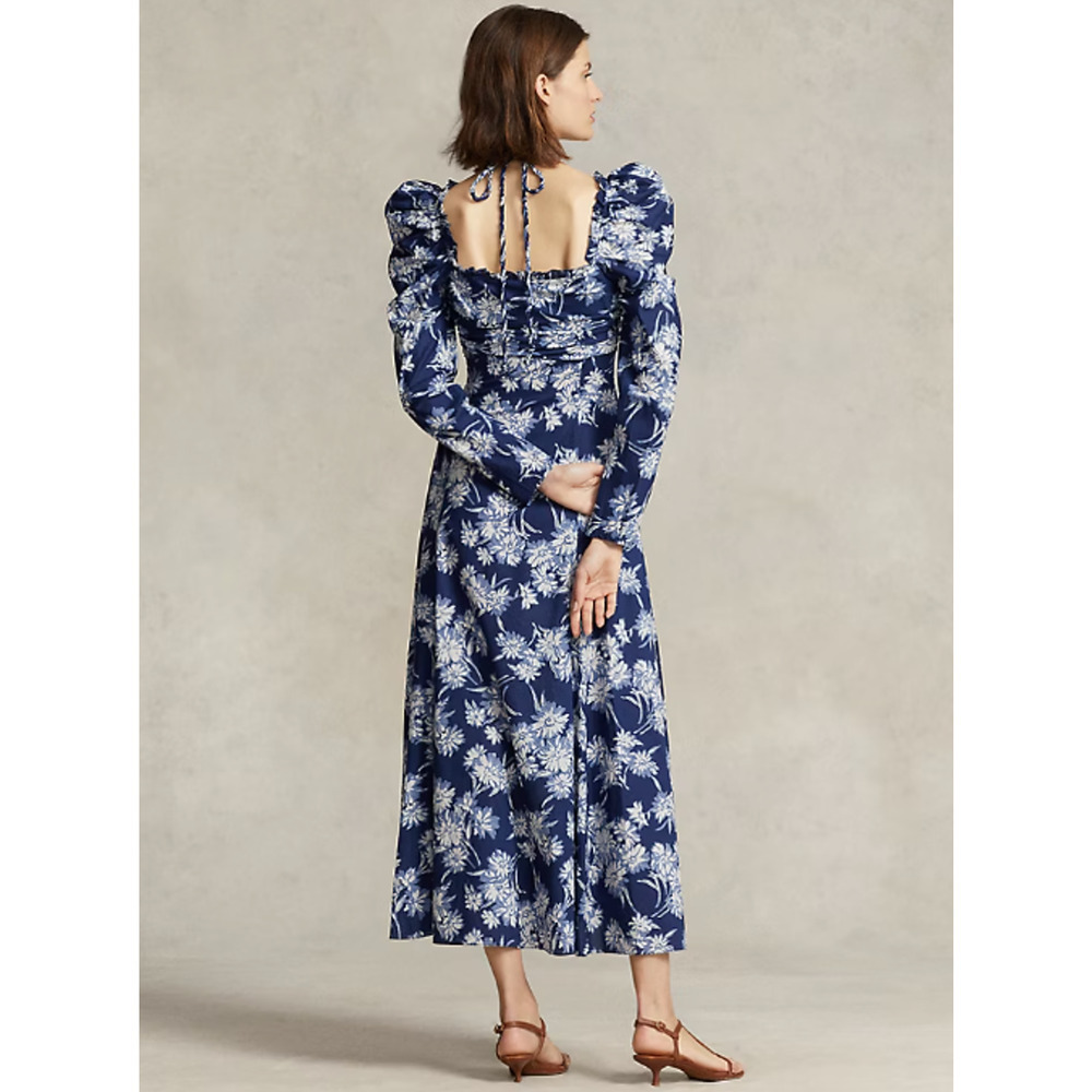 Polo Ralph Lauren Floral Cotton Halter-Tie Dress - Size 4 - Picture 2 of 8